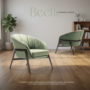 Sillón Tapizado Verde, Moderno, con Respaldo Curvo, para Vestíbulo de Hotel o Sala de Estar - Product Image 2