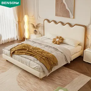 Precio al por mayor belleza simple natural doble muebles de madera camas diseño imagen dormir doble cubierta litera para adultos