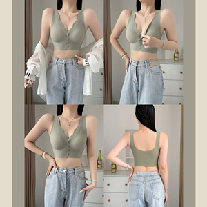 Tùy chỉnh nylon điều dưỡng Áo ngực cộng với kích thước phía trước nút đóng cửa không dây Nhà sản xuất bán buôn cho con bú - Product Image 6