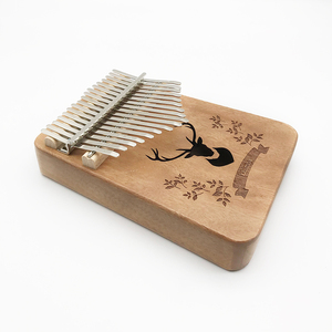 Sanza Doigt Piano Acajou 17 Clés <span class=keywords><strong>Kalimba</strong></span> Pouce Piano Tambour Ensemble Pour Les Débutants - Product Image 2