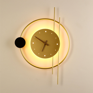 Norse Simple muet horloge applique murale salon fond décoratif suspendu lumière concepteur créativité et personnalité Art - Product Image 1