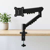 Supporto Ergonomico per Monitor con Braccio Girevole Regolabile ed Elastico per Schermi da 17-32 Pollici