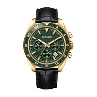 Montre à quartz pour homme personnalisée - Nouvelle arrivée, mode, luxe, alliage, 42 mm, aiguilles lumineuses, résistante à l'eau 30 m, cuir
