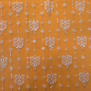 Châu Âu Và Mỹ Sang Trọng Hạt Và Sequins Lưới Thêu Vải Cho Đám Cưới Váy Mạng Che Mặt Phụ Kiện Phải Đối Mặt - Product Image 5