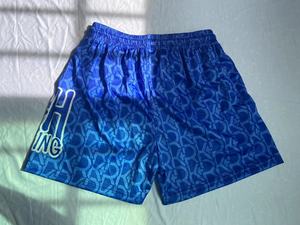 <span class=keywords><strong>Pantaloncini</strong></span> da <span class=keywords><strong>basket</strong></span> <span class=keywords><strong>blu</strong></span> con Logo personalizzato con Zip ripetuta traspirante 100% poliestere a vita media stile Casual taglie forti per l'estate - Product Image 4