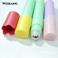 Flacon roll-on en plastique PP de 10 ml, 15 ml, 20 ml, 30 ml avec bille roulante en acier inoxydable pour huile essentielle, déodorant