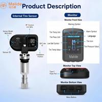 Sensor Interno TPMS para Automóviles, Monitor Adhesivo, Batería de 210 mAh, Rango de 90-800 kPa para Todos los Coches, Personalización OEM y Dropshipping