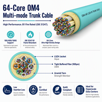 Cable Troncal de Fibra Óptica Multimodo OM4 de 64 Núcleos para Interiores HEADWAY, LSZH GB 31247 B1(d0t0a1), Retardante de Llama, Modelo FCS-DSB1-4M064-AQ