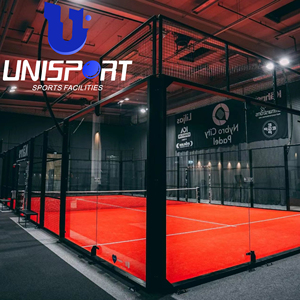 Pista de Pádel Panorámica Estándar UNISPORT WPT, Pista Profesional de Pádel para Exteriores con Vidrio Templado de 12 mm y Sistema LED - Product Image 1