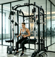 Smith Black Machine – Rack d'entraînement tout-en-un complet pour la maison, équipement multifonctionnel de musculation en acier