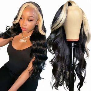 Pelucas de Cabello Humano Remy 613 con Encaje HD 13x4, Densidad 200, Rubias, Lisas, Onduladas, con Cabello de Bebé Frontal - Product Image 1