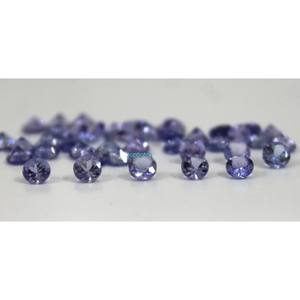 Pierre précieuse naturelle en tanzanite bleue de 2 mm, 0,03 ct, taille ronde brillante, pour bijoux - Product Image 5