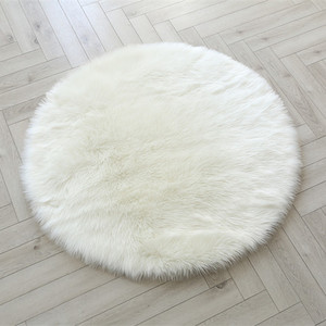 Màu Hồng <span class=keywords><strong>3</strong></span> Ft Đường Kính Sang Trọng Da Cừu Phong Cách Ném Faux Fur Vòng Tầng Mat Khu Vực Thảm Siêu Mềm Thảm Trẻ Em Chơi Thảm - Product Image 5