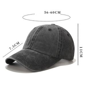 Casquettes personnalisées en gros 2025 – Casquette de baseball vierge en coton lavé sur mesure - Product Image 2