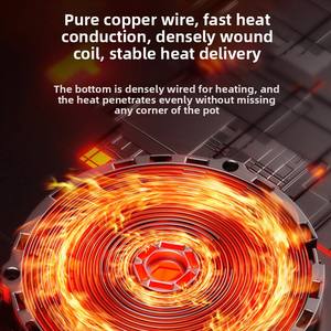 Huanxin - Cocina de Inducción Plana Comercial de Acero Inoxidable con Cuatro Quemadores y Seis Cabezas, Multifunción, para Ollas de Barro - Product Image 3