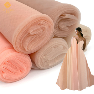 Bán Buôn 100% NYLON Ảo Ảnh Vải Tuyn Ánh Sáng Cá Hồi Màu Lưới <span class=keywords><strong>Net</strong></span> Cho Tutu Váy Trẻ Em Váy - Product Image 1