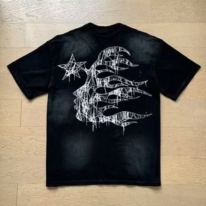 Camiseta de Manga Corta para Hombre y Mujer, Marca de Moda Americana NFC HELL, Corte Holgado, Efecto Lavado con Letras Antiguas - Product Image 6