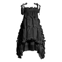 Meilleure vente Unique Lady sans manches plage sans manches décontracté Sexy irrégulière bouffante plissée à volants femmes élégantes robes d'été