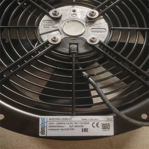 EBM Axial Flow <b>Fan</b> W2E250-CE65-01 AC 220V Aluminum <b>Wall</b> <b>Mount</b> - Product Image 4