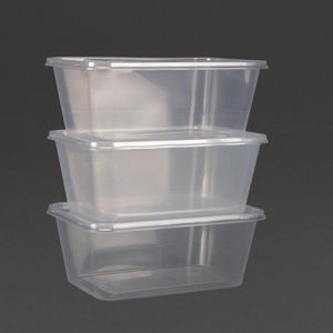 Customizable 1250ml Rectangular <b>Clear</b> Microwavable PP Disposable Environment-friendly Sushi Salad Takeaway Lunch <b>Box</b> Food - Product Image 2