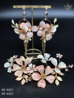 AP-4421 FLODY Service OEM Bijoux personnalisés pour adultes, vente en gros d'usine, fleurs colorées, style indien et de Dubaï, perles de culture Tiata pour mariée