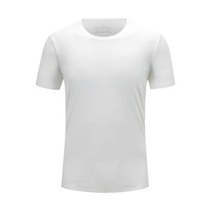 Camiseta de Verano con Cuello Redondo, Manga Corta de Nailon, Color Sólido, Ropa Informal, Verde Militar - Product Image 3