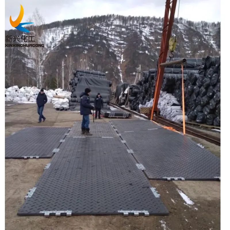 Rig Matten Voor Olie Veld Rig Matten Board Geweven Hdpe Plastic Grond Mat