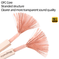 OFC Core Hifi Cable de altavoz Cobre puro Chapado en oro Banana Y Pin Enchufe de altavoz para micrófono Mejora el sistema de sonido de cine en casa