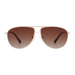 Gafas de Sol de Piloto Unisex, Montura Metálica, Lentes Degradadas Marrones, Protección UV400, para Conducir, Adultos, Hombres - Product Image 6