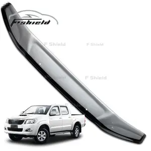 เหมาะกับ Toyota Hilux Vigo Champ 2011 12 13 14 15 Bug Shield Bonnet Guard เงิน11-15 Body Kit อุปกรณ์เสริม