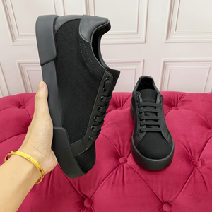 Nouvelles tendances mode 2026 pour hommes et femmes : Chaussures décontractées Gabbna style papa, classiques, à semelle plate, motif graffiti, en maille tissée noire - Product Image 3