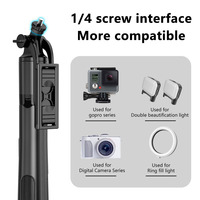 Trépied télescopique pliable en acier inoxydable Q05 de 1580 mm avec tête rotative pour diffusion en direct et utilisation avec téléphone