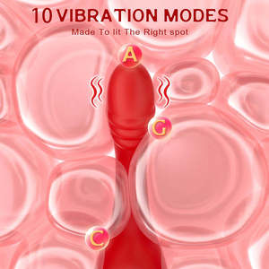 Jouets sexuels 2-en-1 OEM pour adultes, stimulateur de point G, de mamelons et de clitoris, vibromasseur avec fonctions de morsure orale et de poussée - Product Image 2