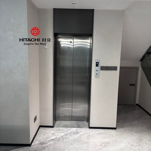 Ascenseur pour passagers Hitachi, design minimaliste en acier inoxydable, entraînement par traction, usage résidentiel - Product Image 2