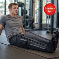 Y55 Meilleures ventes : Bottes de compression d'air portables pour les jambes, avec thérapie par la chaleur, rechargeables, pression 200 mmHg et écran LCD