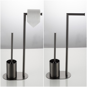 Portaoggetti da bagno multifunzione all'ingrosso 304 in acciaio inox <span class=keywords><strong>scopino</strong></span> da bagno e porta carta in piedi - Product Image 4