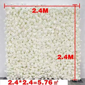 Lianshu 3D Roll Fabric <span class=keywords><strong>Cloth</strong></span> <span class=keywords><strong>Backdrop</strong></span> Sutra Hitam Bulu Bunga Mawar Buatan Campuran Dinding Bunga Dekorasi Tahun Baru - Product Image 5