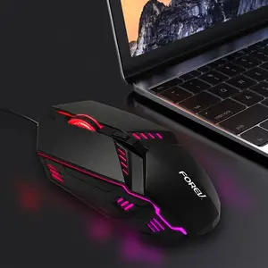 Mouse Game dengan kabel RGB, Mouse multifungsi USB DPI tinggi untuk komputer, Desktop, Pc