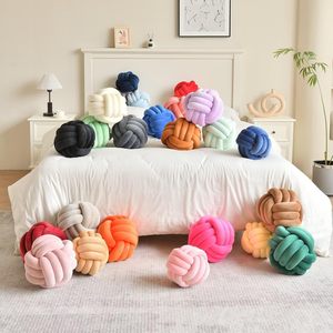 <span class=keywords><strong>Coussin</strong></span> Boule Décoratif Noué en Gros pour Canapé Chaise Maison Lit Esthétique <span class=keywords><strong>Rond</strong></span> en Velours - Product Image 4