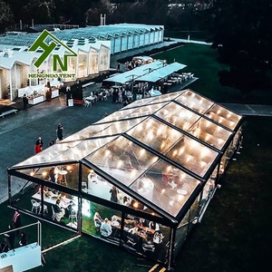 500 kişi alüminyum alaşımlı çerçeve şeffaf düğün yandan açık çadır gölgelik - Product Image 1