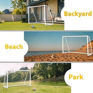 Mini but <span class=keywords><strong>de</strong></span> football pliable en métal blanc, durable et portable - Product Image 3