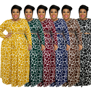 Vestido Largo Informal de Gasa Transpirable con Cuello Alto y Borlas Florales para Mujer, Estilo Europeo y Americano, para Primavera y Otoño, Holgado, Estilo Medio Oriente - Product Image 1