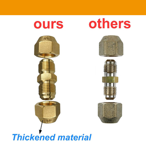 Connettori in ottone dadi pezzi di ricambio in rame condizionatore d'aria e accessori per tubi del frigorifero - Product Image 5