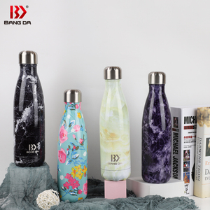 Meilleure vente 500ml flacon à vide à double paroi en acier inoxydable isolé sous vide <span class=keywords><strong>bouteille</strong></span> d'eau en forme de cola avec couvercle - Product Image 6