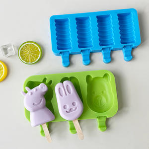 באיכות מזון גלידת סיליקון כיתה עם כיסוי אבקב-קיימא להכנת כלים לקרח גלידה תוצרת בית - Product Image 4