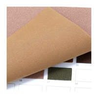 Tissu en daim de vachette personnalisé de 1,4 mm, flocage, simili cuir imperméable en PU pour matériaux de chaussures