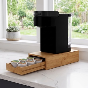 Bamboo <strong>Coffee</strong> <strong>Pod</strong> Drawer Organizer Compatible with K-Cups Under Cabinet <strong>Coffee</strong> Station Storage Rack Capsule <strong>Holder</strong> <strong>for</strong> 12 <strong>Pods</strong> - Product Image 5