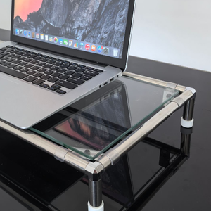 Kính cường lực và khung kim loại máy tính để bàn tổ chức máy tính chủ hiển thị đứng Riser - Product Image 2