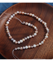 Perles baroques d'eau douce naturelles de qualité AA, 5-6 mm, couleur bonbon, brillantes des deux côtés, brin de 35 cm pour la fabrication de bijoux