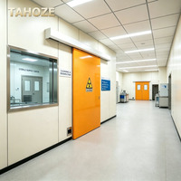 Porte de salle de radiologie blindée contre les rayons X avec système de contrôle d'accès, porte de protection contre les radiations pour salle d'IRM hospitalière